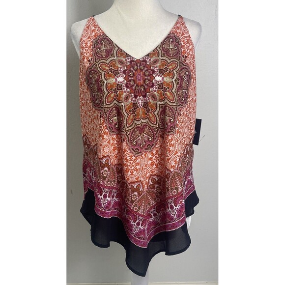 Womens Y2K Halter Top L Handkerchief Western Boho Festival Rockabilly Hippie - Picture 1 of 10